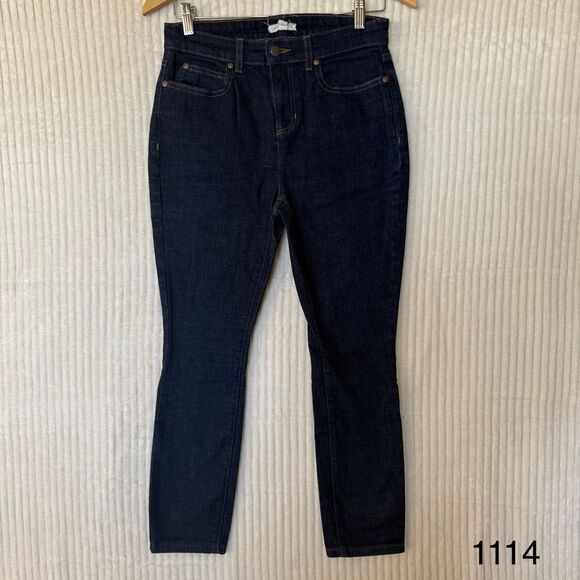 Eileen Fisher Jeans Womens Size 2 Straight Mid Rise Blue Denim Organic Cotton - Picture 1 of 12